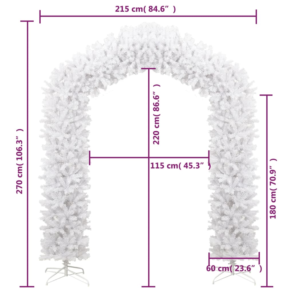 vidaXL Weihnachtsgirlande Weiß 270 cm