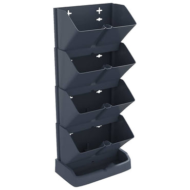 vidaXL Jardinière verticale 4 pièces anthracite polypropylène