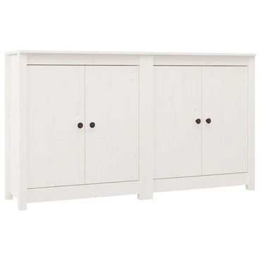 vidaXL Buffets 2 pcs Blanc 70x35x80 cm Bois massif de pin