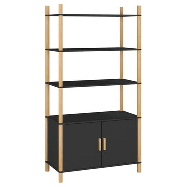 vidaXL Highboard noir 80x40x153 cm en bois d'ingénierie