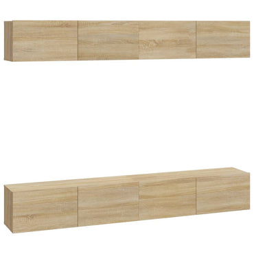 vidaXL Meubles TV muraux 4 pcs Chêne Sonoma 100x30x30 cm