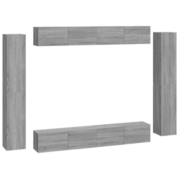vidaXL Ensemble de meubles TV 8 pcs Gris Sonoma Aggloméré