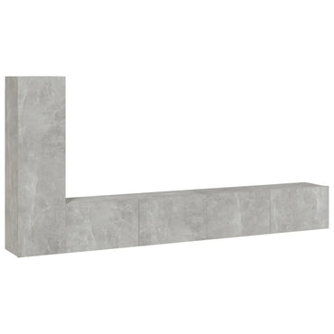vidaXL Meuble TV 3 pcs. Gris béton Bois d'ingénierie
