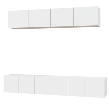 Ensemble de 5 meubles TV vidaXL blanc en bois d'ingénierie