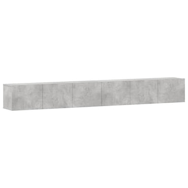 vidaXL Meuble TV 3 pcs. Gris béton Bois d'ingénierie