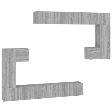 vidaXL Meuble TV mural gris Sonoma en bois d'ingénierie