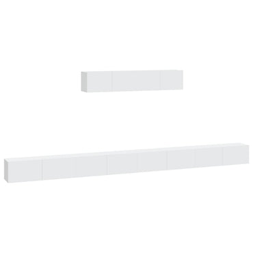 vidaXL Meuble TV 6 pièces blanc en bois d'ingénierie