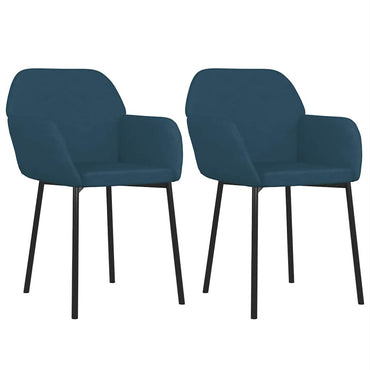 vidaXL Chaises de salle à manger 2 pcs Velours bleu