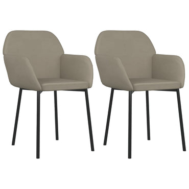 vidaXL Chaises de salle à manger 2 pcs Velours gris clair