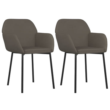 vidaXL Chaises de salle à manger 2 pcs Velours gris foncé