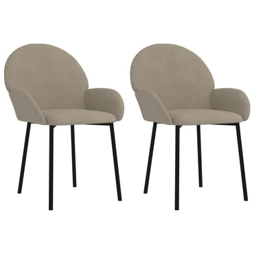 vidaXL Chaises de salle à manger 2 pcs Velours gris clair