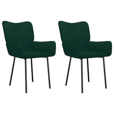 vidaXL Chaises de salle à manger 2 pcs Velours vert foncé
