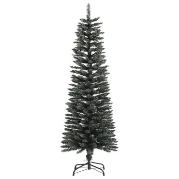 vidaXL Sapin de Noël artificiel avec support Slim Vert 120 cm PVC