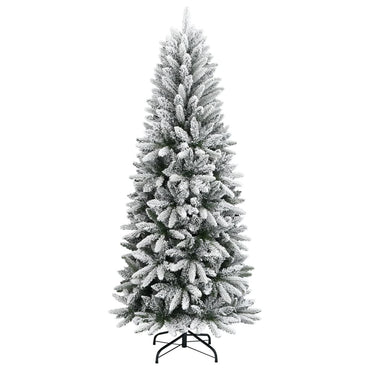 vidaXL Künstlicher Weihnachtsbaum Beschneit 210 cm PVC&PE