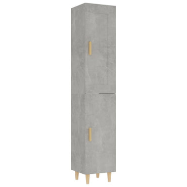 vidaXL Highboard Betongrau 35x34x180 cm Holzwerkstoff