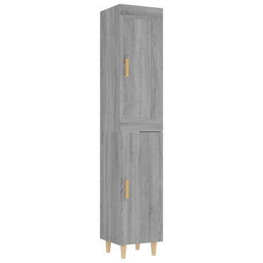 vidaXL Highboard Grau Sonoma 35x34x180 cm Holzwerkstoff