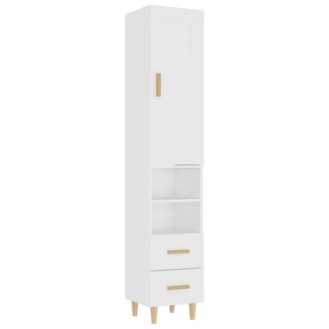 vidaXL Highboard Weiß 35x34x180 cm Holzwerkstoff