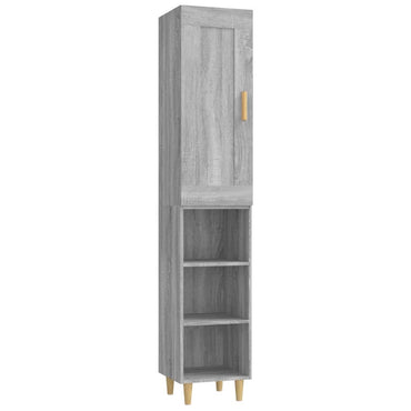 vidaXL Highboard Grau Sonoma 35x34x180 cm Holzwerkstoff