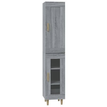 vidaXL Highboard Grau Sonoma 35x34x180 cm Holzwerkstoff