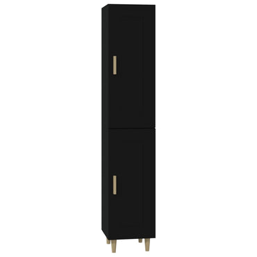 vidaXL Highboard Schwarz 35x34x180 cm Holzwerkstoff