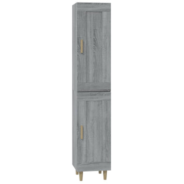 vidaXL Highboard Grau Sonoma 35x34x180 cm Holzwerkstoff