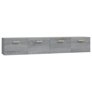 vidaXL Wandschränke 2 Stk. Grau Sonoma 100x36,5x35 cm Holzwerkstoff