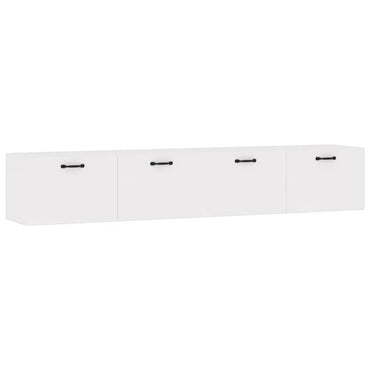 vidaXL Armoires murales 2 pcs Blanc 100x36,5x35 cm Bois d'ingénierie