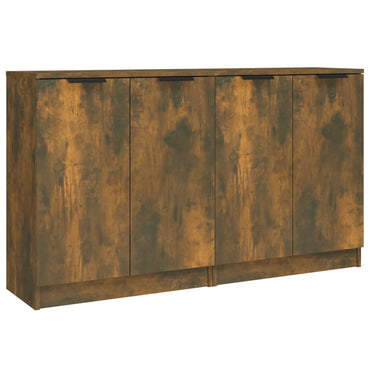 vidaXL Commodes 2 pcs Chêne fumé 60x30x70 cm Bois d'ingénierie
