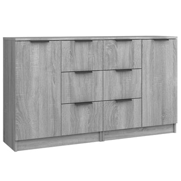 vidaXL Sideboards 2 Stk. Grau Sonoma 60x30x70 cm Holzwerkstoff