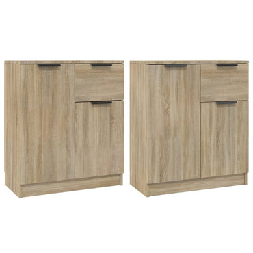 vidaXL Commodes 2 pcs Chêne sonoma 60x30x70 cm Bois d'ingénierie