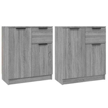 vidaXL Buffets 2 pcs Gris Sonoma 60x30x70 cm Bois d'ingénierie