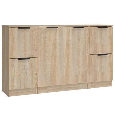 vidaXL Commodes 3 pcs. Aggloméré chêne sonoma