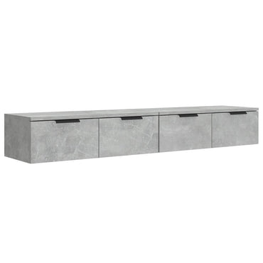 vidaXL Wandschränke 2 Stk. Betongrau 68x30x20 cm Holzwerkstoff