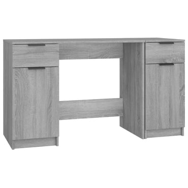 vidaXL Bureau avec armoire latérale Gris Sonoma Bois d'ingénierie