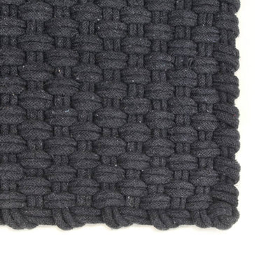 vidaXL Teppich Rechteckig Anthrazit 80x160 cm Baumwolle