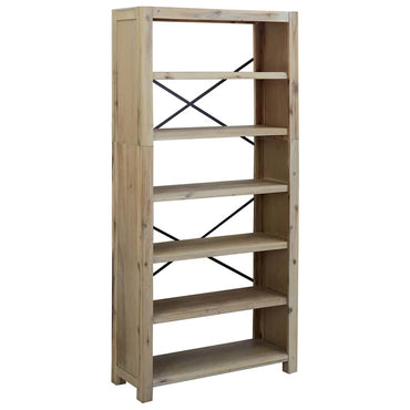 vidaXL Bibliothèque à 6 étagères 80x30x170 cm Bois d'acacia massif