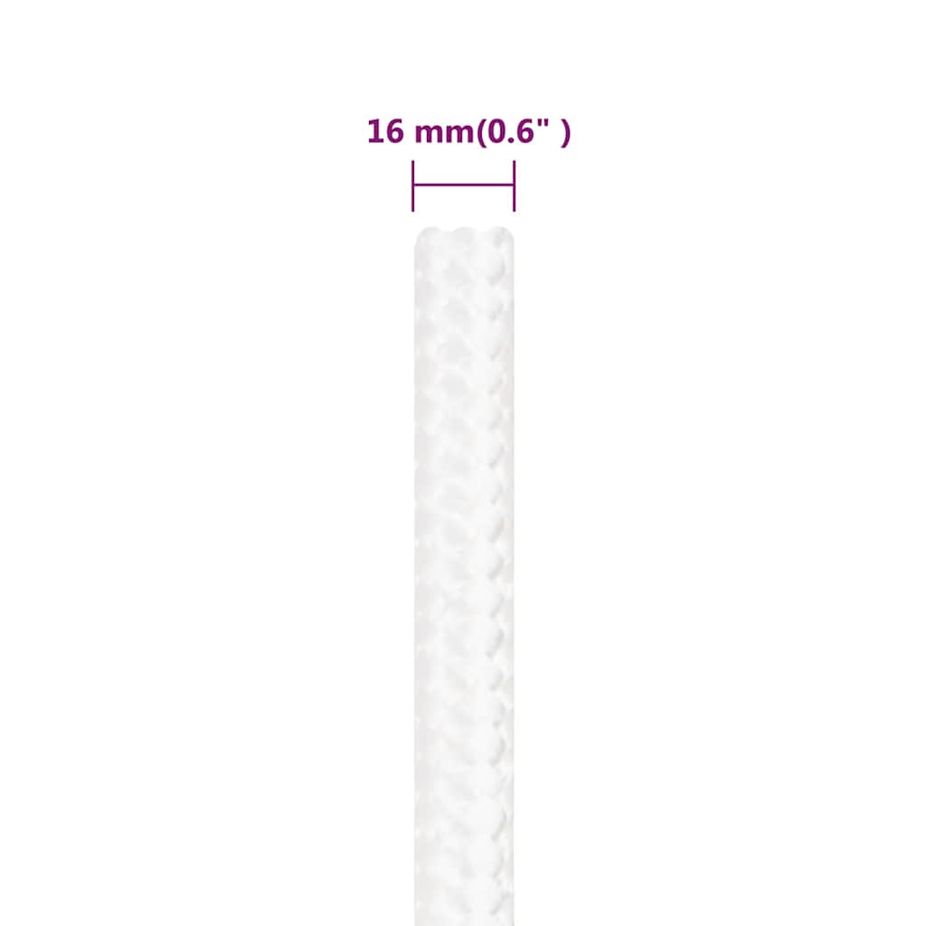 Bootsseil Weiß 16 mm 100 m Polypropylen