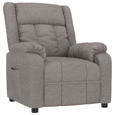 vidaXL Fauteuil relax Taupe Tissu