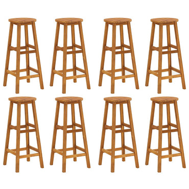 vidaXL Tabourets de bar 8 pcs Bois d'acacia massif