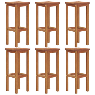 vidaXL Tabourets de bar 6 pcs Bois d'acacia massif