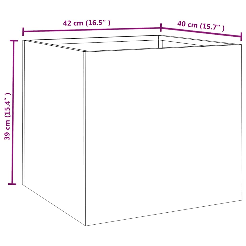 vidaXL Pflanzkübel 2 Stk. 42x40x39 cm Cortenstahl