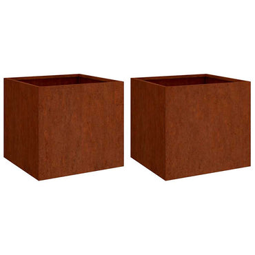 vidaXL Jardinières 2 pcs 49x47x46 cm Acier Corten