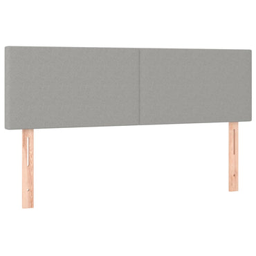 vidaXL Kopfteile 2 Stk. Hellgrau 72x5x78/88 cm Stoff