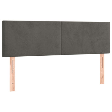 vidaXL Kopfteile 2 Stk. Dunkelgrau 72x5x78/88 cm Samt