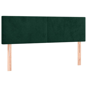 vidaXL Kopfteile 2 Stk. Dunkelgrün 72x5x78/88 cm Samt