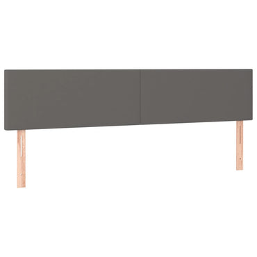 vidaXL Kopfteile 2 Stk. Grau 80x5x78/88 cm Kunstleder