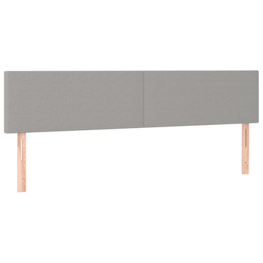 vidaXL Kopfteile 2 Stk. Hellgrau 100x5x78/88 cm Stoff