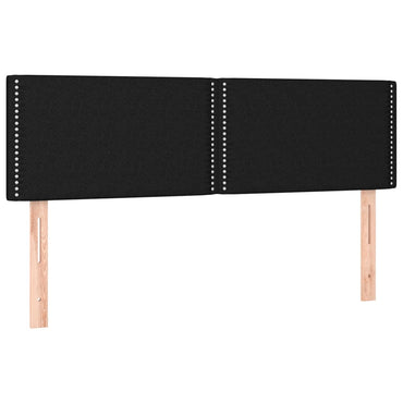 vidaXL Kopfteile 2 Stk. Schwarz 72x5x78/88 cm Stoff