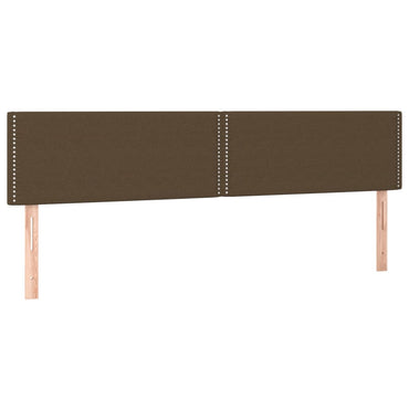 vidaXL Kopfteile 2 Stk. Dunkelbraun 90x5x78/88 cm Stoff