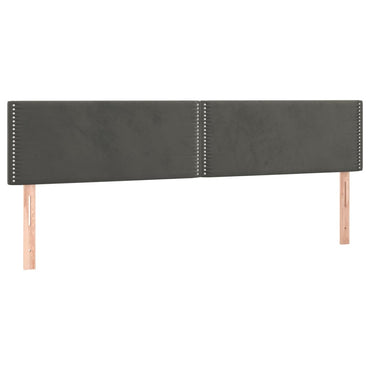 vidaXL Kopfteile 2 Stk. Dunkelgrau 100x5x78/88 cm Samt